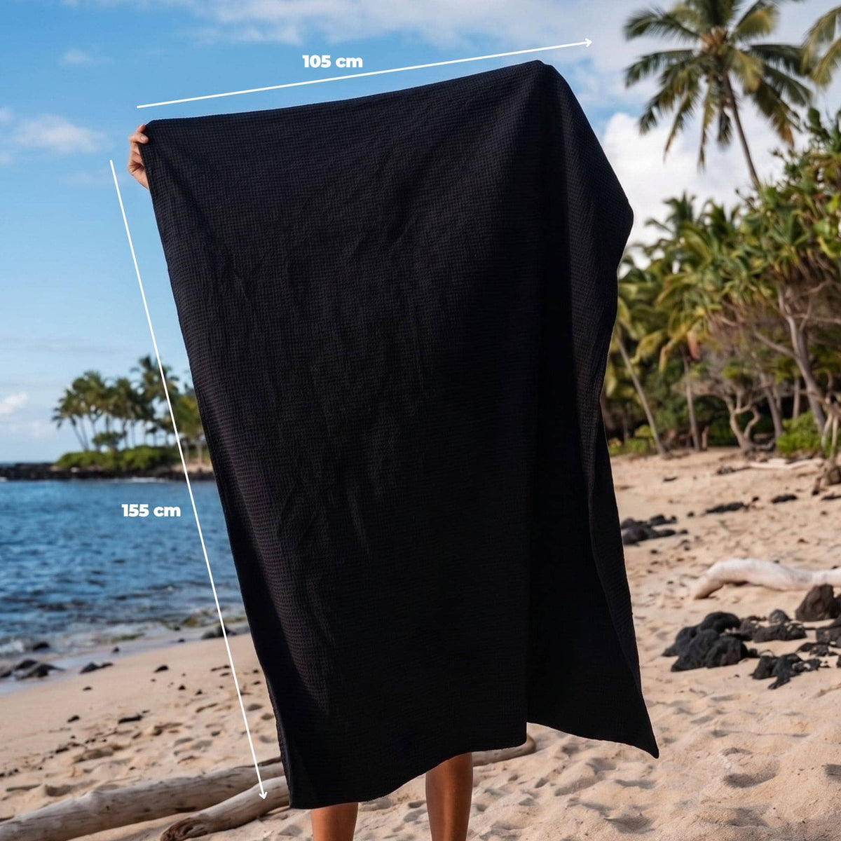 VOITED Beach Towel - Black Accessories VOITED 