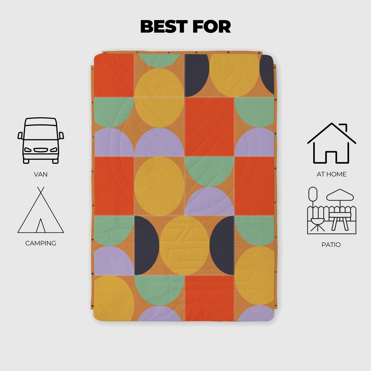 VOITED CloudTouch® Indoor/Outdoor Camping Blanket - Blushing Peach Blankets VOITED 