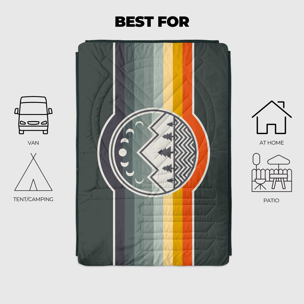 VOITED CloudTouch® Indoor/Outdoor Camping Blanket - Camp Vibes / Greengabel Blankets VOITED 