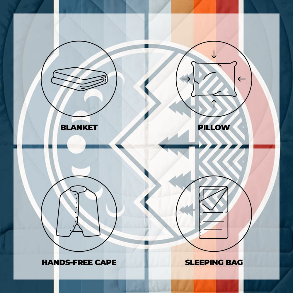 VOITED CloudTouch® Indoor/Outdoor Camping Blanket - Camp Vibes Two Blankets VOITED 