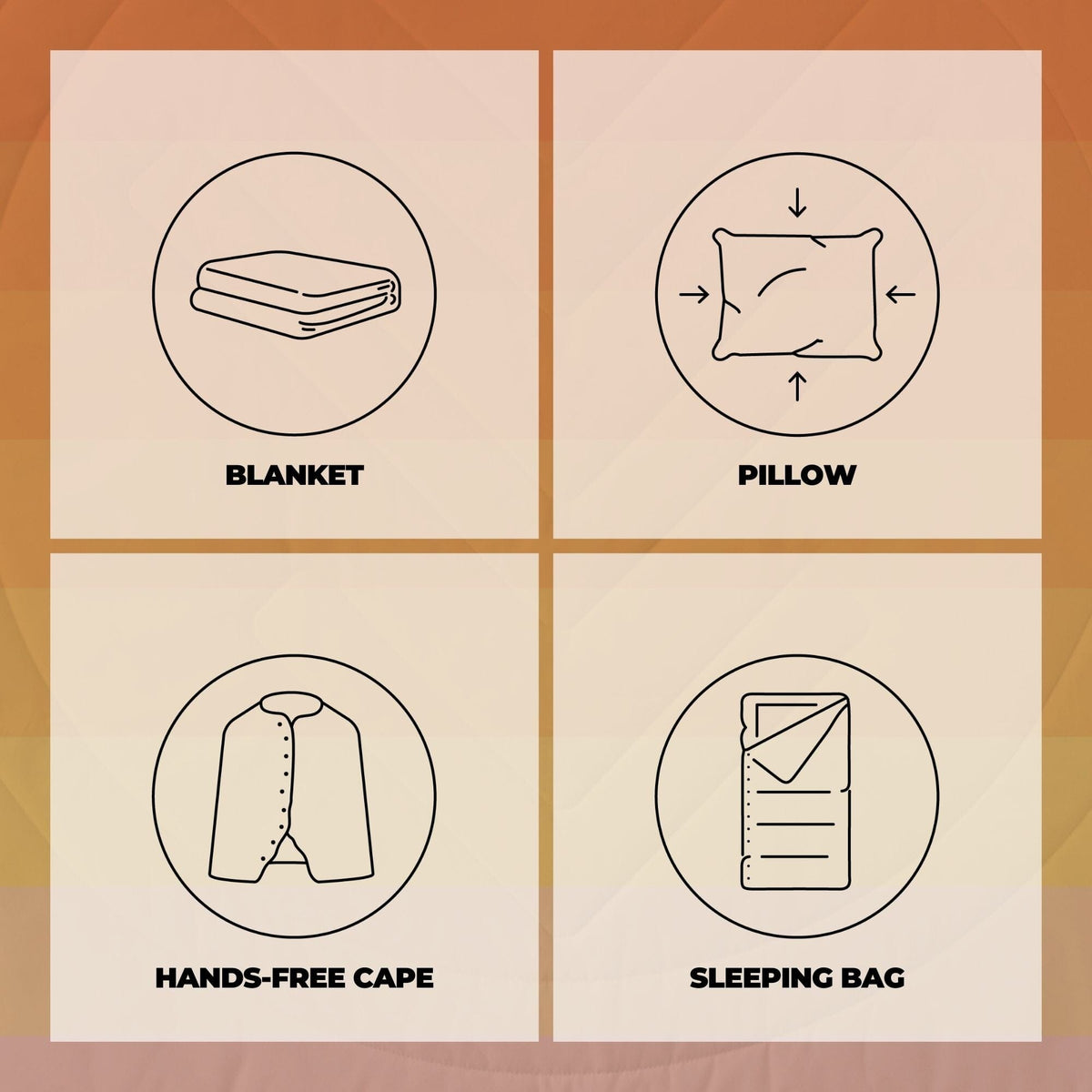 VOITED CloudTouch® Indoor/Outdoor Camping Blanket - Golden Drift Blankets VOITED 