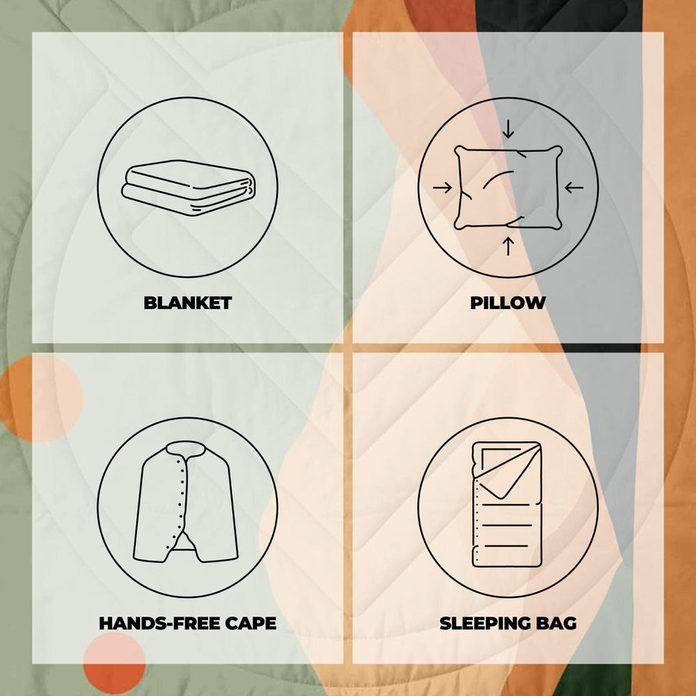 VOITED CloudTouch® Indoor/Outdoor Camping Blanket - Jasper / Tree Green Blankets VOITED 