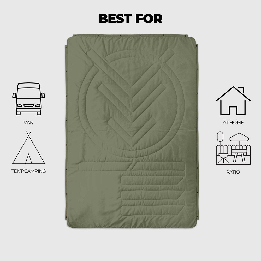 VOITED CloudTouch® Indoor/Outdoor Camping Blanket - Olive Blankets VOITED 