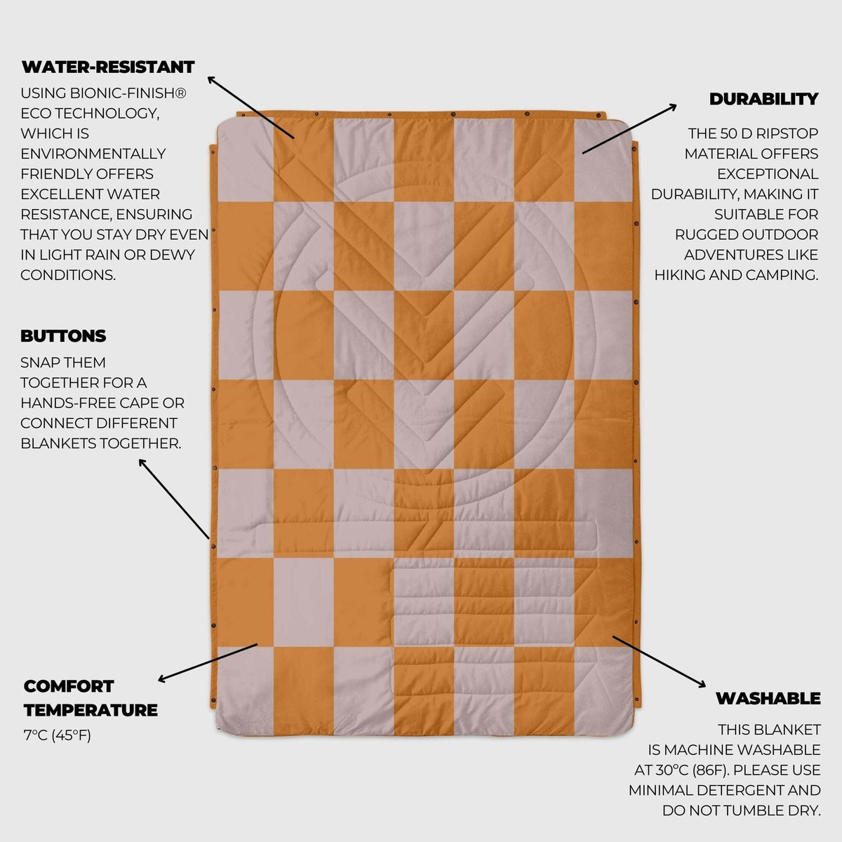 VOITED CloudTouch® Indoor/Outdoor Camping Blanket - Suns Out Blankets VOITED 