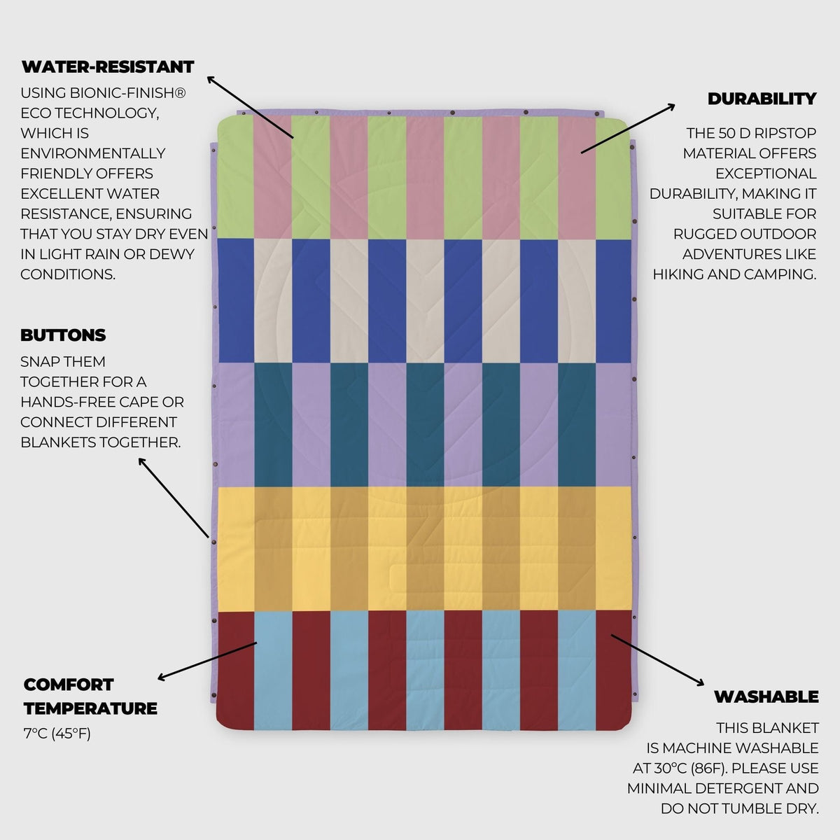 VOITED CloudTouch® Indoor/Outdoor Camping Blanket - Terra Blankets VOITED 