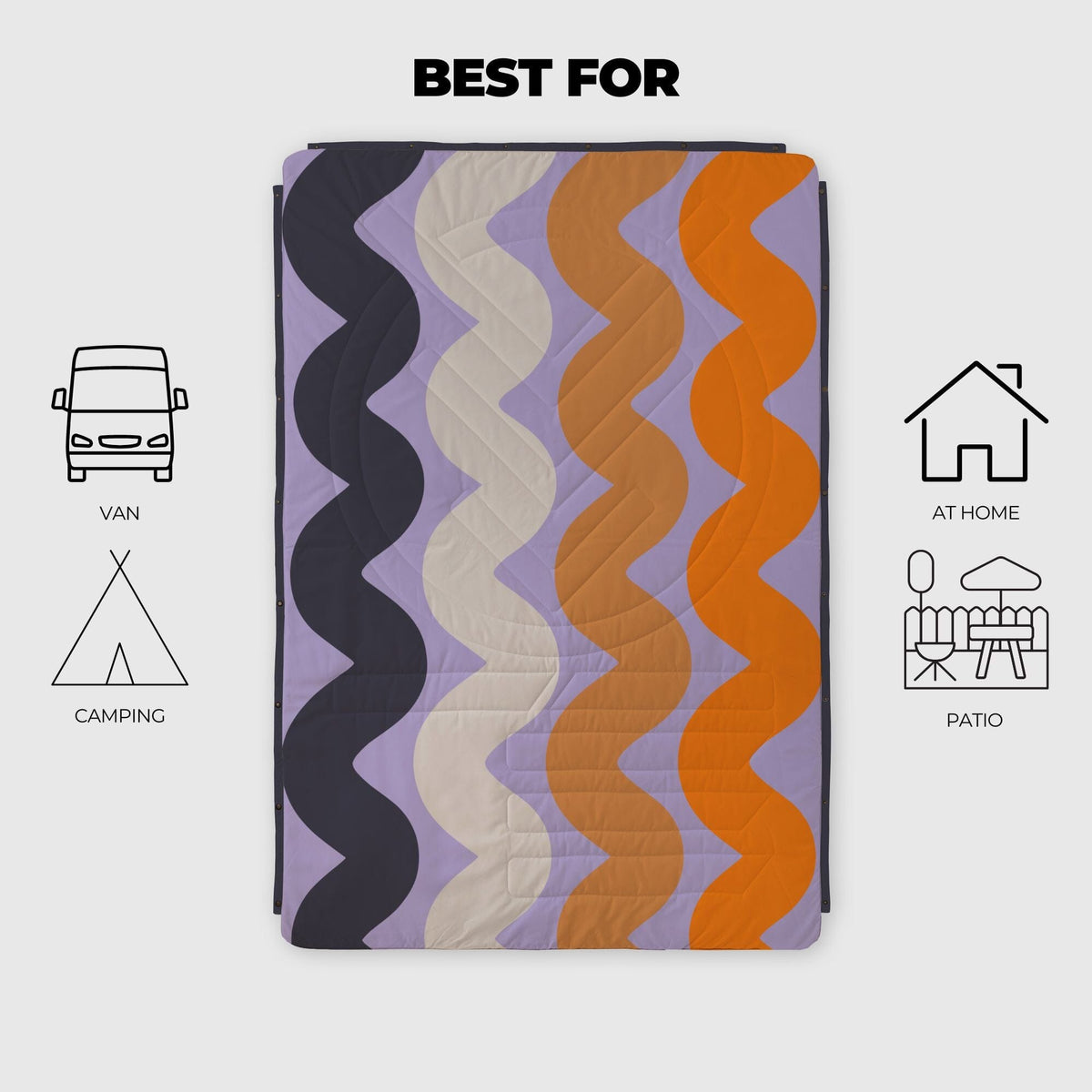 VOITED CloudTouch® Indoor/Outdoor Camping Blanket - Tide Blankets VOITED 