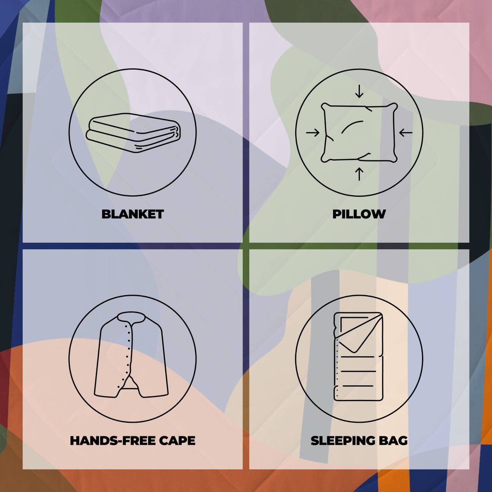 VOITED CloudTouch® Indoor/Outdoor Camping Blanket - Bubbly Forest Blankets VOITED 