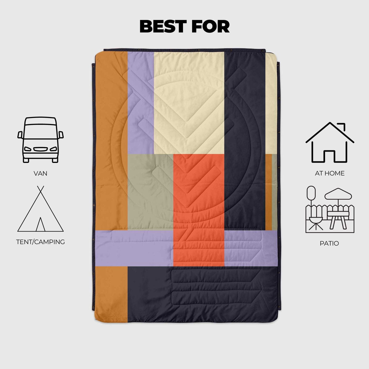 VOITED CloudTouch® Indoor/Outdoor Camping Blanket - Patch Blankets VOITED 