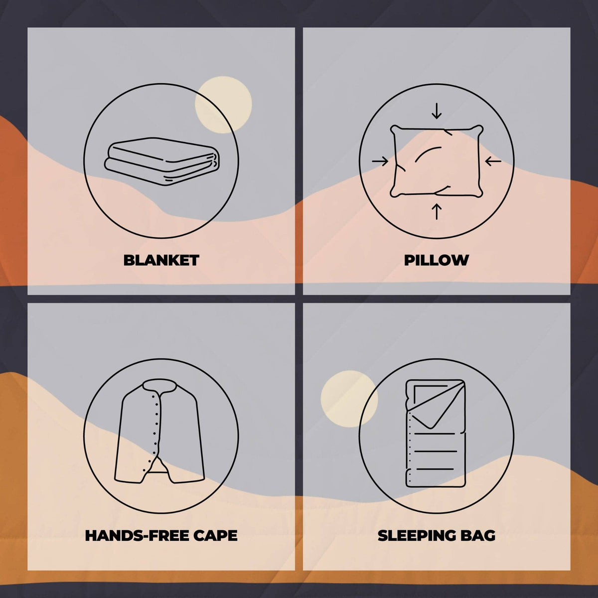 VOITED CloudTouch® Indoor/Outdoor Camping Blanket - Trailtrekker Blankets VOITED 