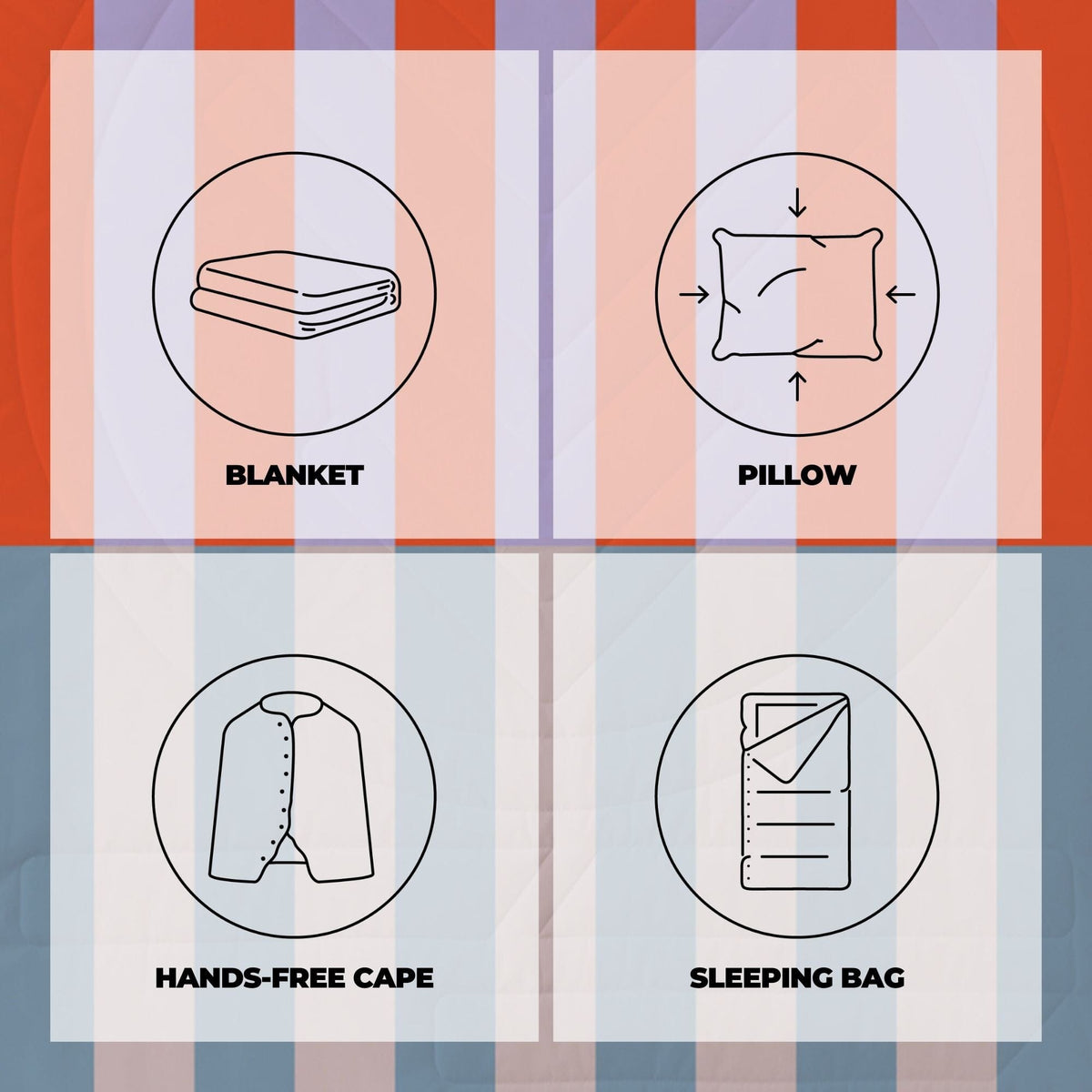 VOITED Fleece Outdoor Camping Blanket - Arctic Mist Blankets VOITED 