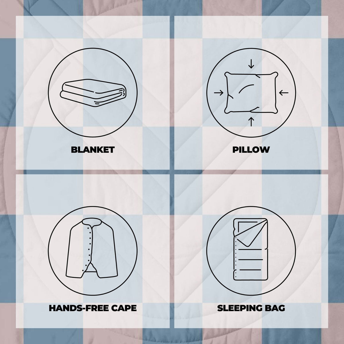 VOITED Fleece Outdoor Camping Blanket - Blue Dancer Blankets VOITED 