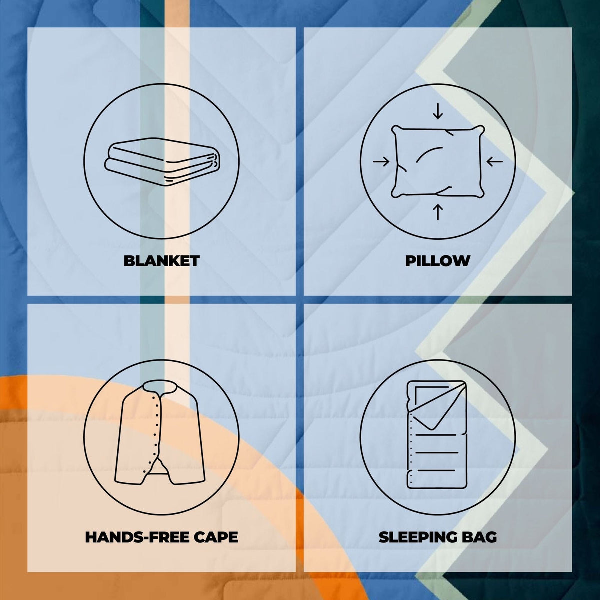 VOITED Fleece Outdoor Camping Blanket - Blue Hour Blankets VOITED 