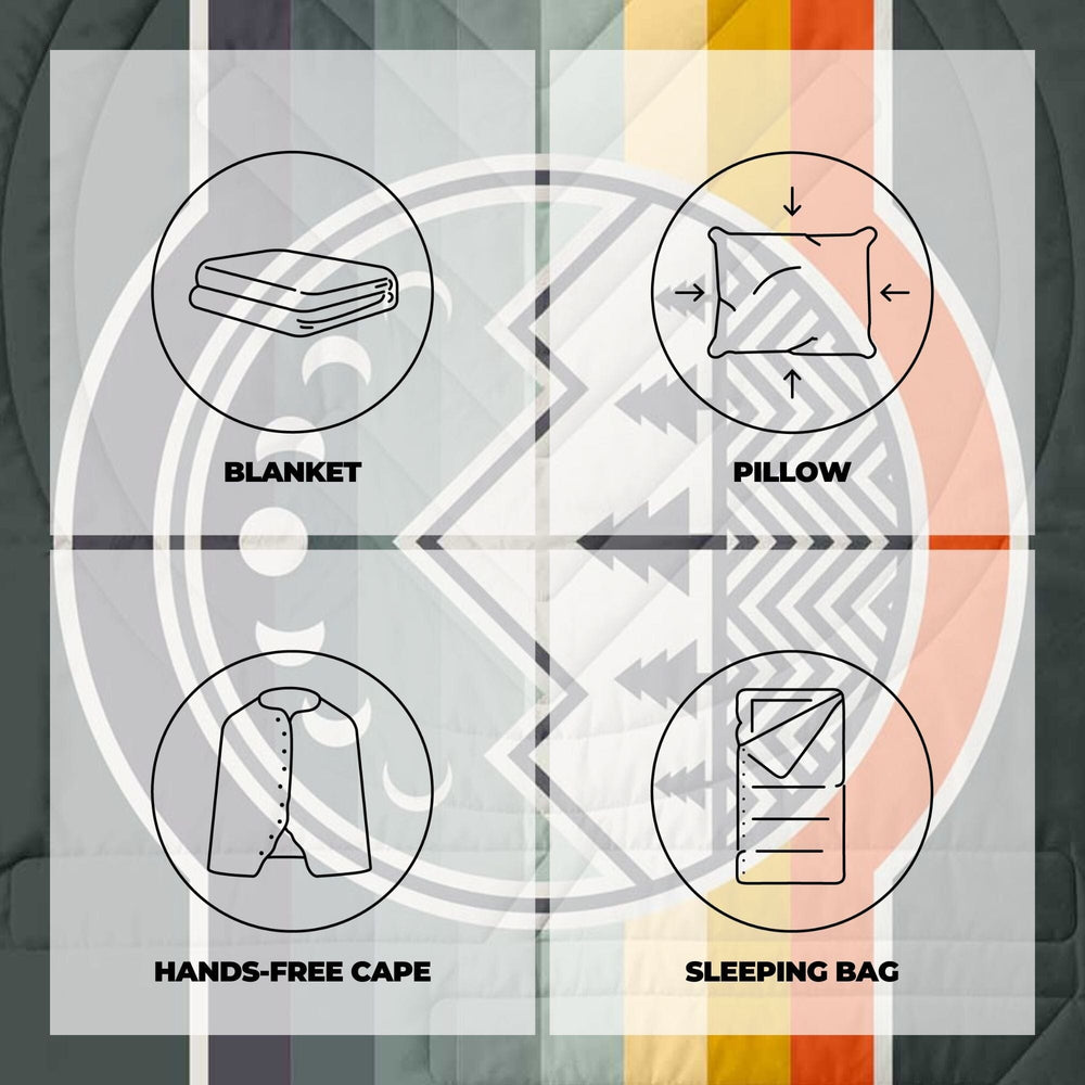 VOITED Fleece Outdoor Camping Blanket - Camp Vibes / Greengabel Blankets VOITED 