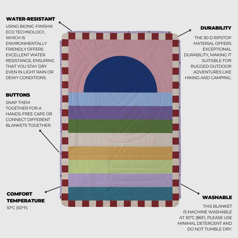 VOITED Fleece Outdoor Camping Blanket - Moon River Blankets VOITED 