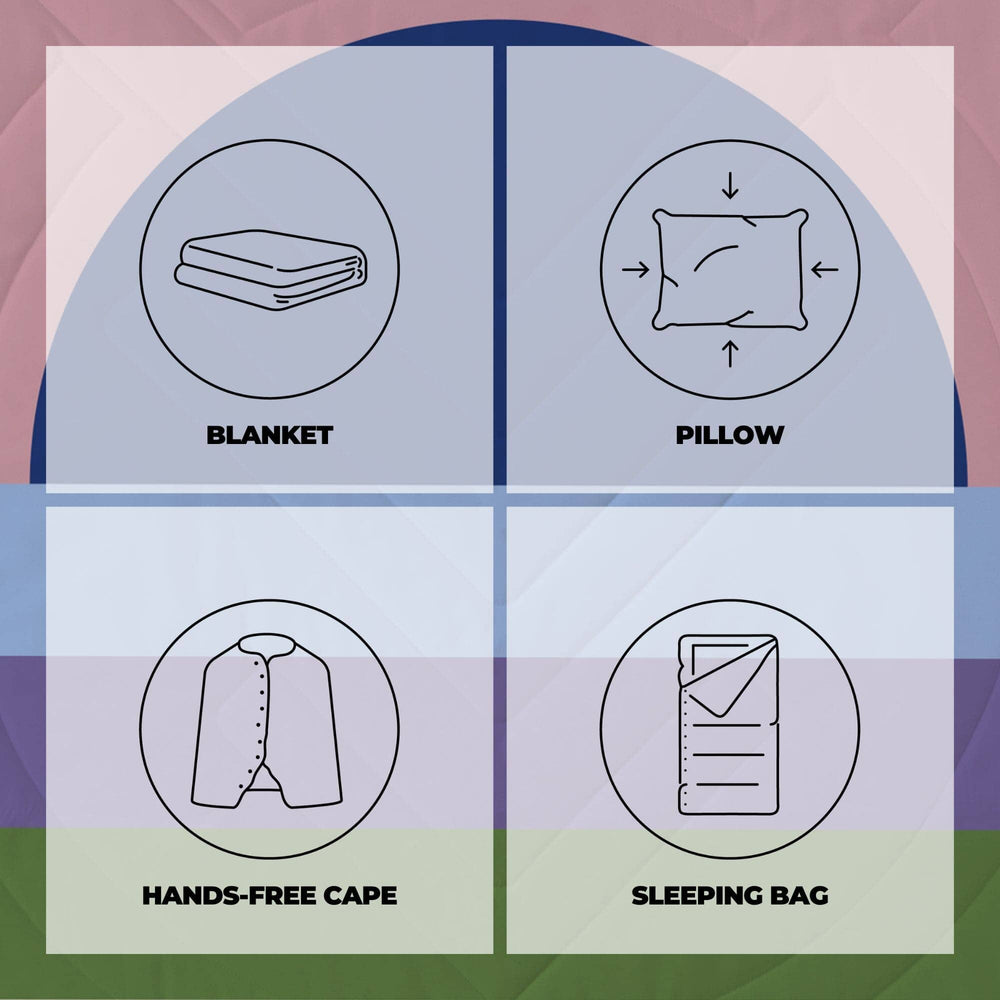 VOITED Fleece Outdoor Camping Blanket - Moon River Blankets VOITED 