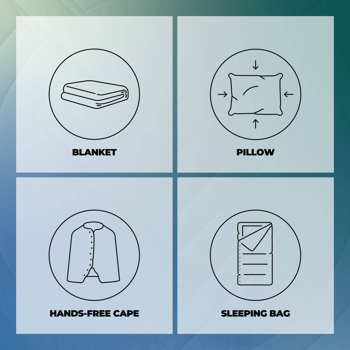 VOITED Fleece Outdoor Camping Blanket - Sea Mist Blankets VOITED 