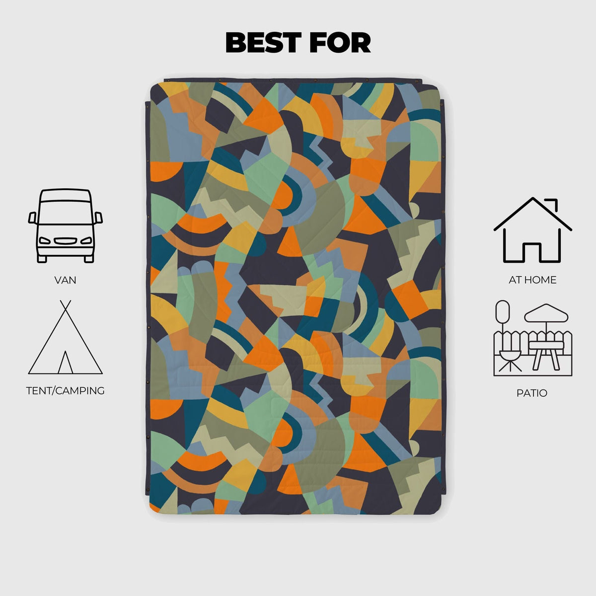 VOITED Mini Traveler Cream Indoor / Outdoor Camping Blanket - Farmers Market Blankets VOITED 