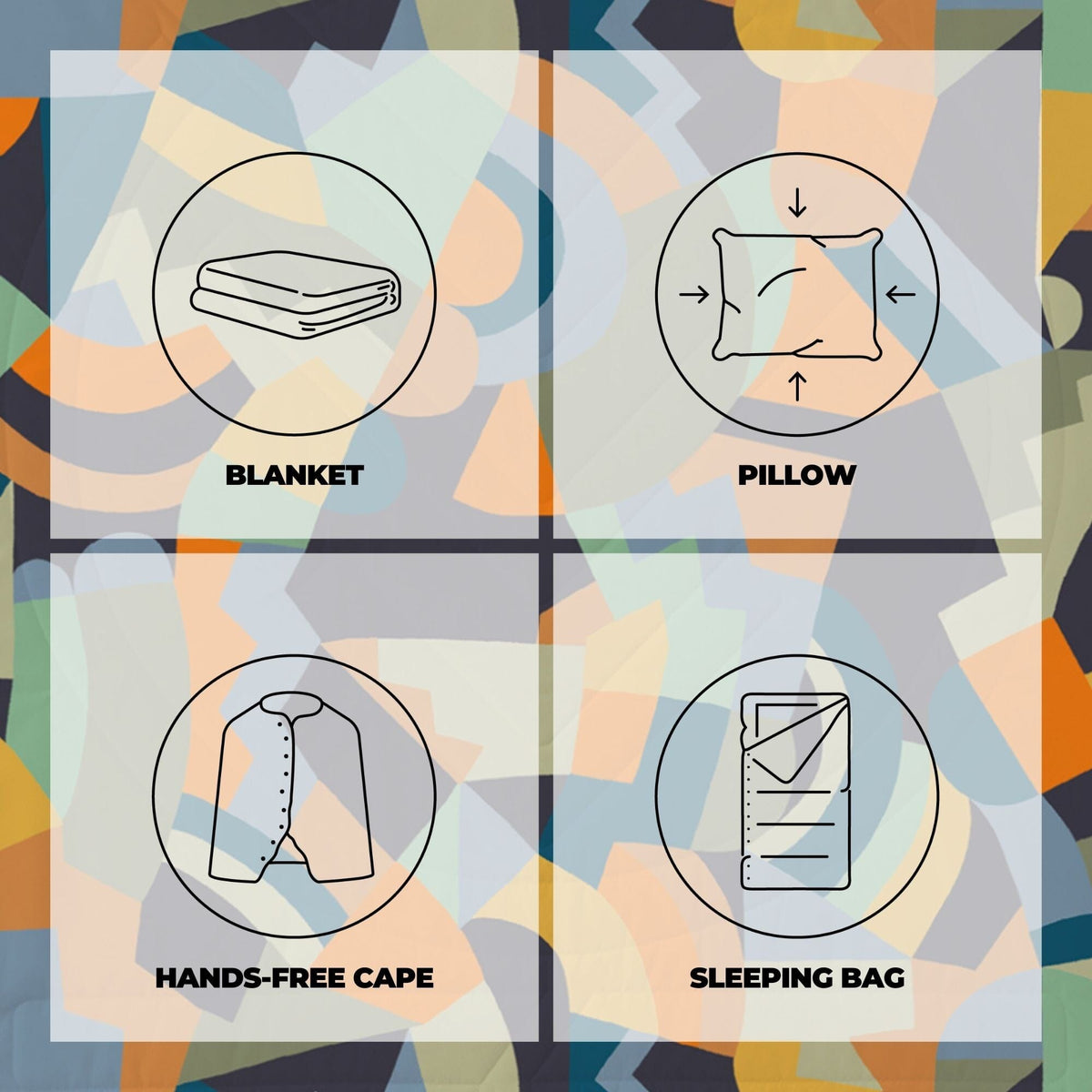 VOITED Mini Traveler Cream Indoor / Outdoor Camping Blanket - Farmers Market Blankets VOITED 