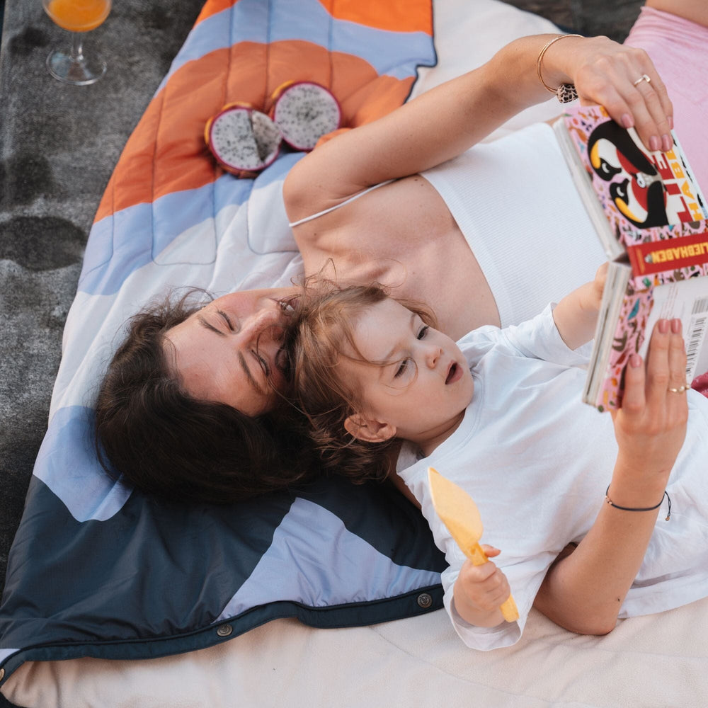 VOITED Mini Traveler Cream Indoor / Outdoor Camping Blanket - Tide Blankets VOITED 