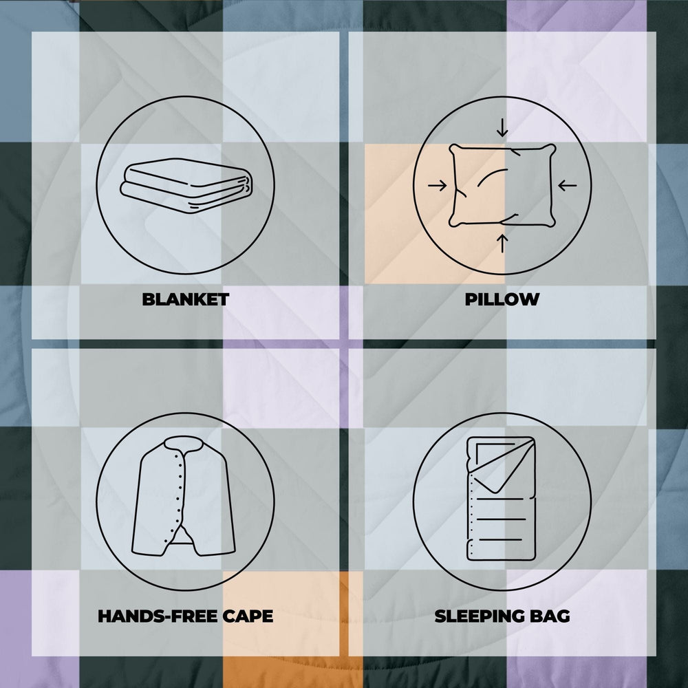 VOITED Mini Traveler Cream Indoor / Outdoor Camping Blanket - Cheeckers Blankets VOITED 