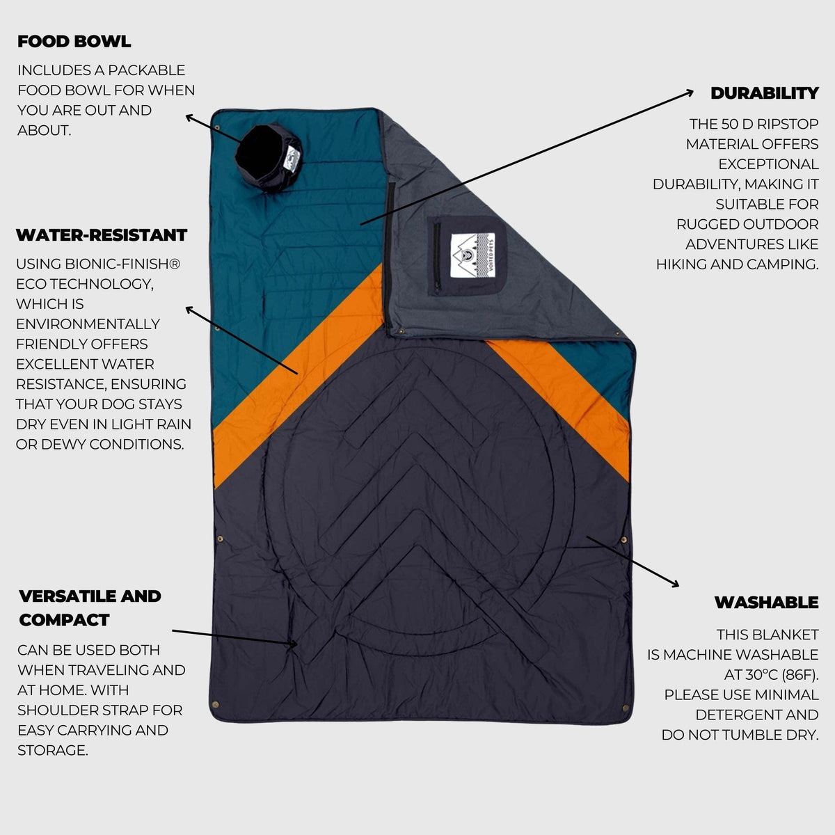 VOITED Quilted Premium Recycled Pet Blanket - Down Under Blankets VOITED 