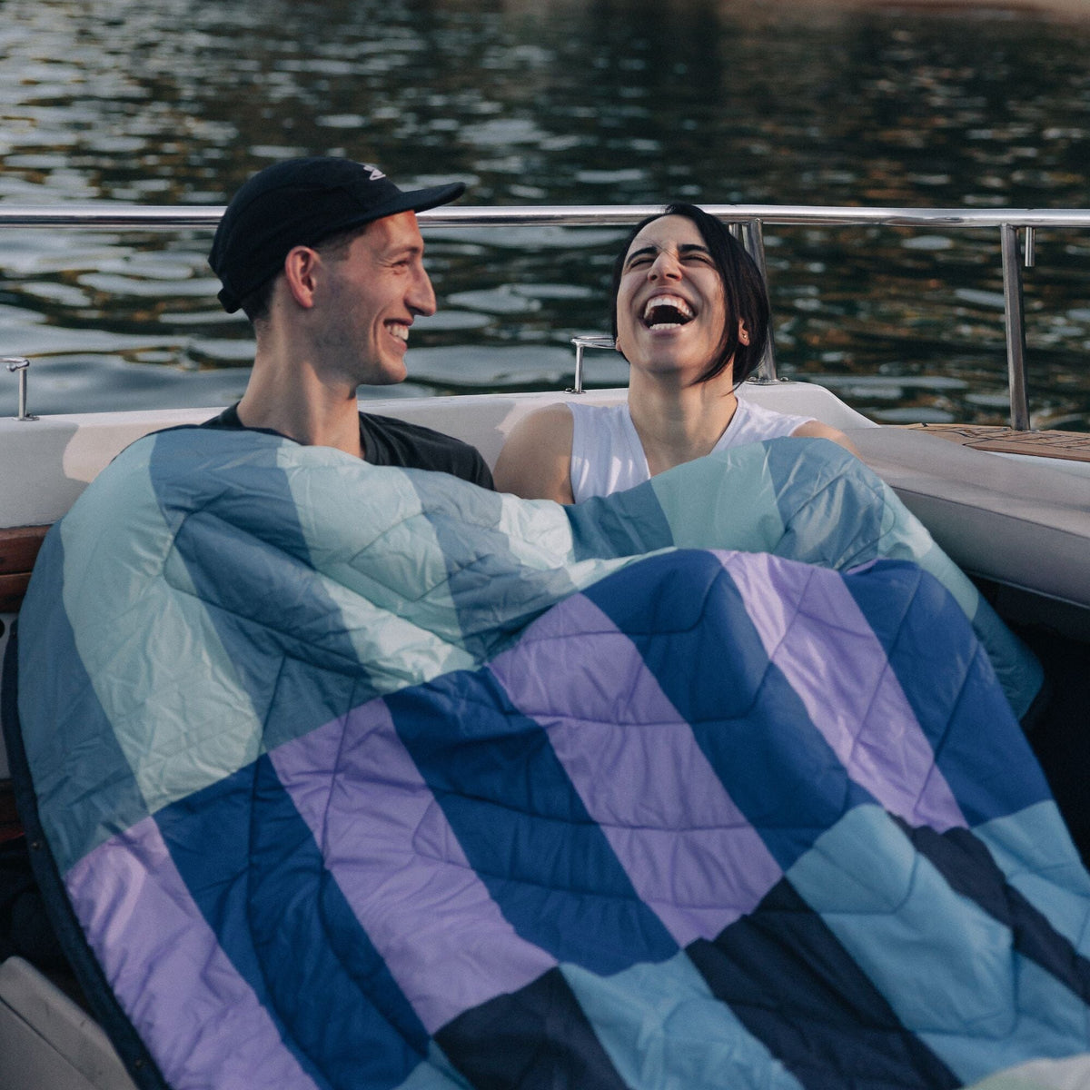 VOITED Recycled Ripstop Outdoor Camping Blanket - Azure Blankets VOITED 