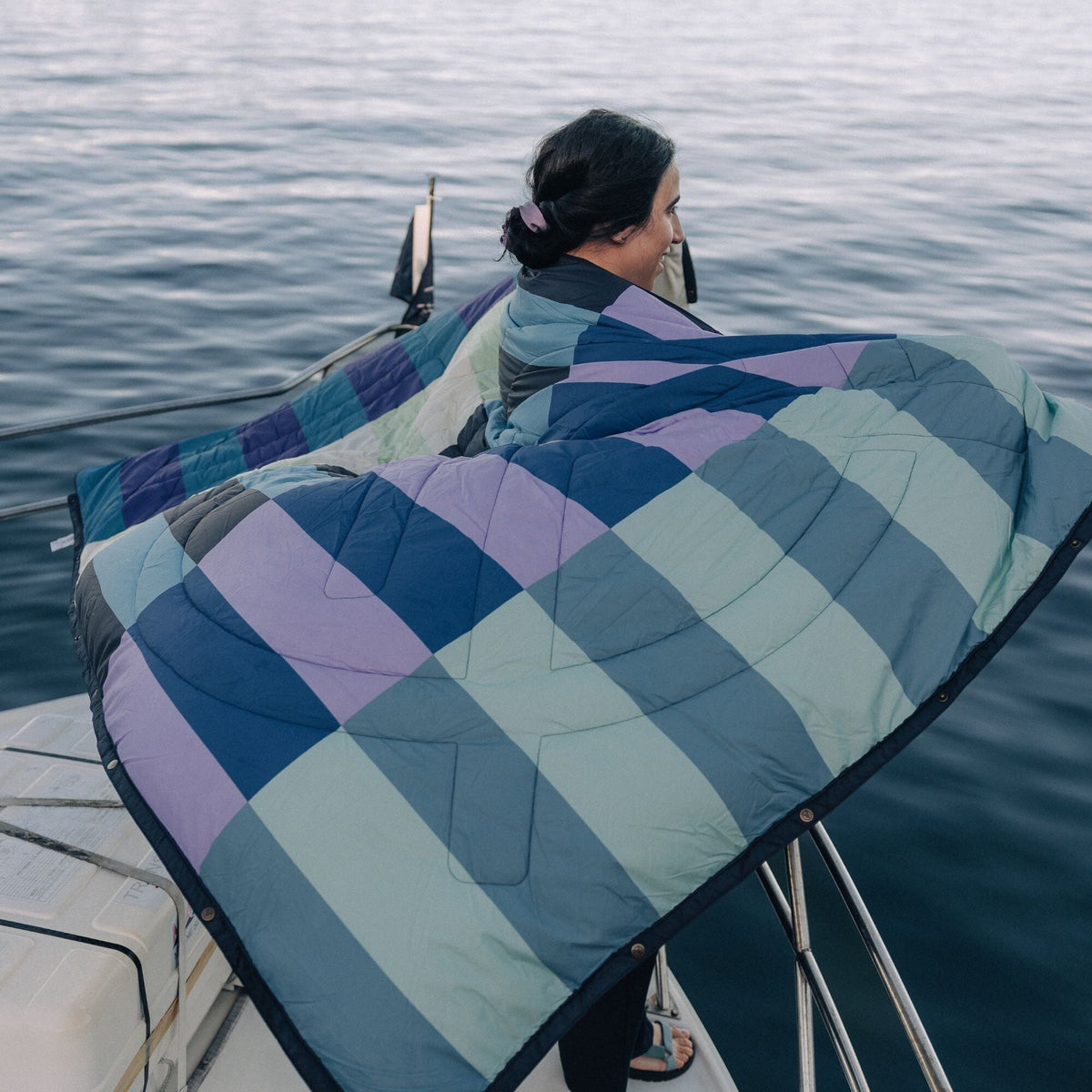 VOITED Recycled Ripstop Outdoor Camping Blanket - Azure Blankets VOITED 