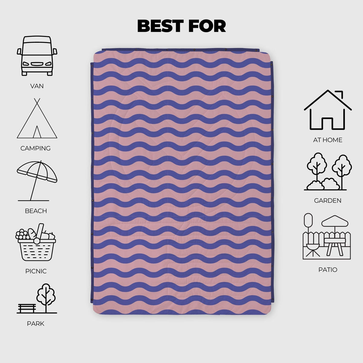 VOITED Recycled Ripstop Outdoor Camping Blanket - Breezy Blankets VOITED 