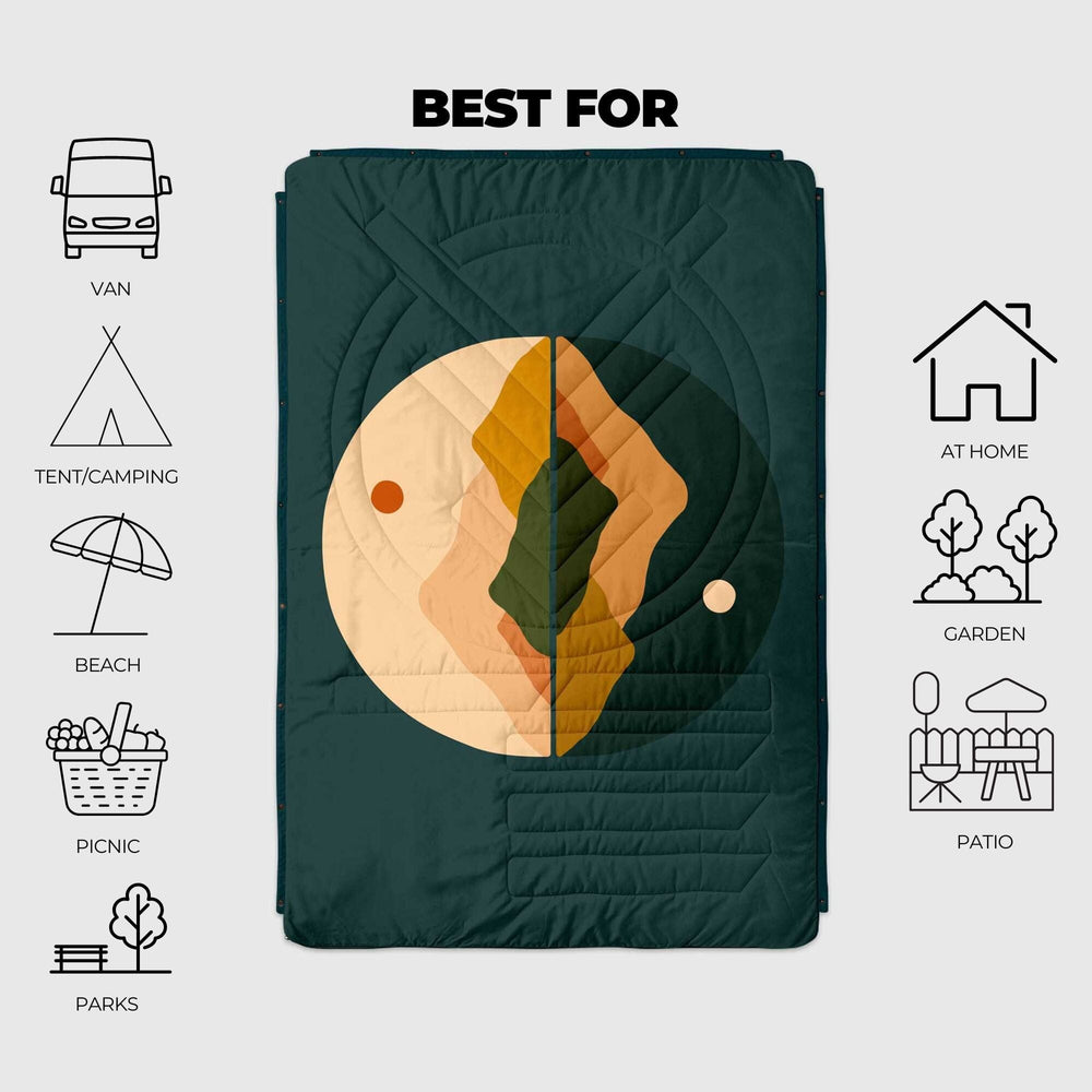 VOITED Recycled Ripstop Outdoor Camping Blanket - Day & Night Blankets VOITED 