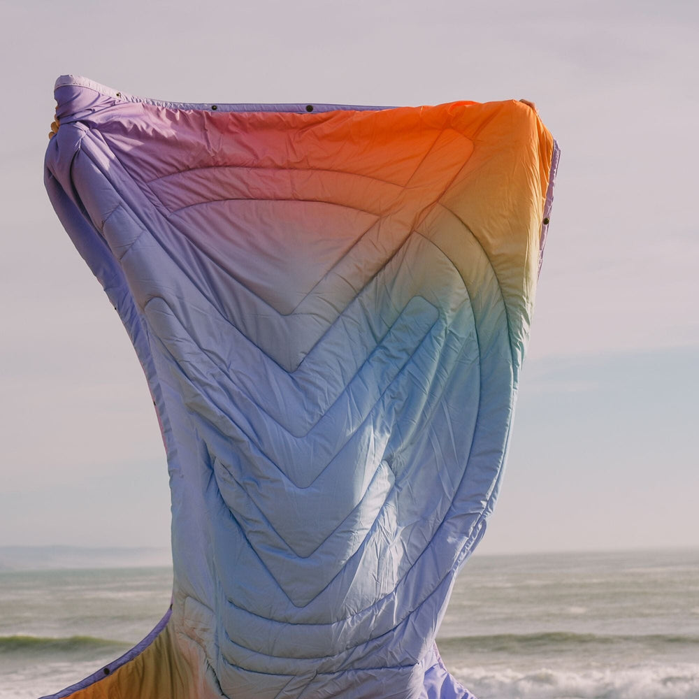 VOITED Recycled Ripstop Outdoor Camping Blanket - Fuzzy Sunset Blankets VOITED 