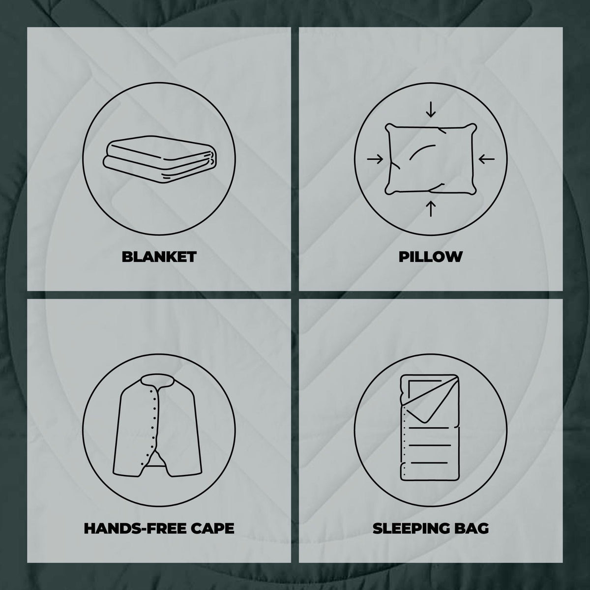 VOITED Recycled Ripstop Outdoor Camping Blanket - Green Gabels / Dusty Sand Blankets VOITED 