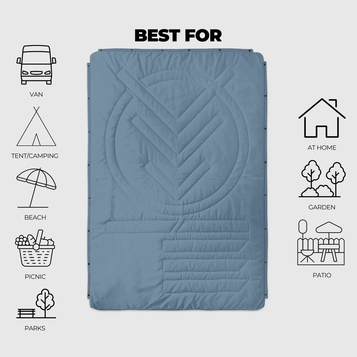VOITED Recycled Ripstop Outdoor Camping Blanket - Mountain Spring/Sundial Blankets VOITED 