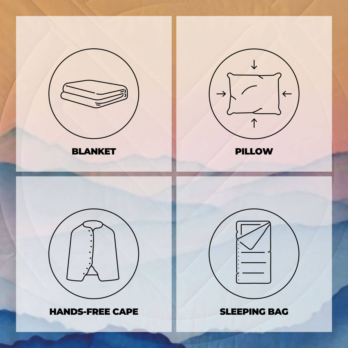 VOITED Recycled Ripstop Outdoor Camping Blanket - Nomadsland Blankets VOITED 