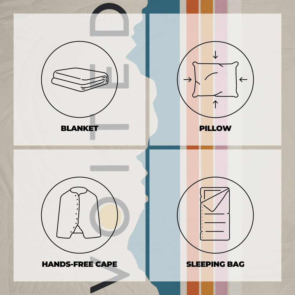 VOITED Recycled Ripstop Outdoor Camping Blanket - Snowy Peak Blankets VOITED 