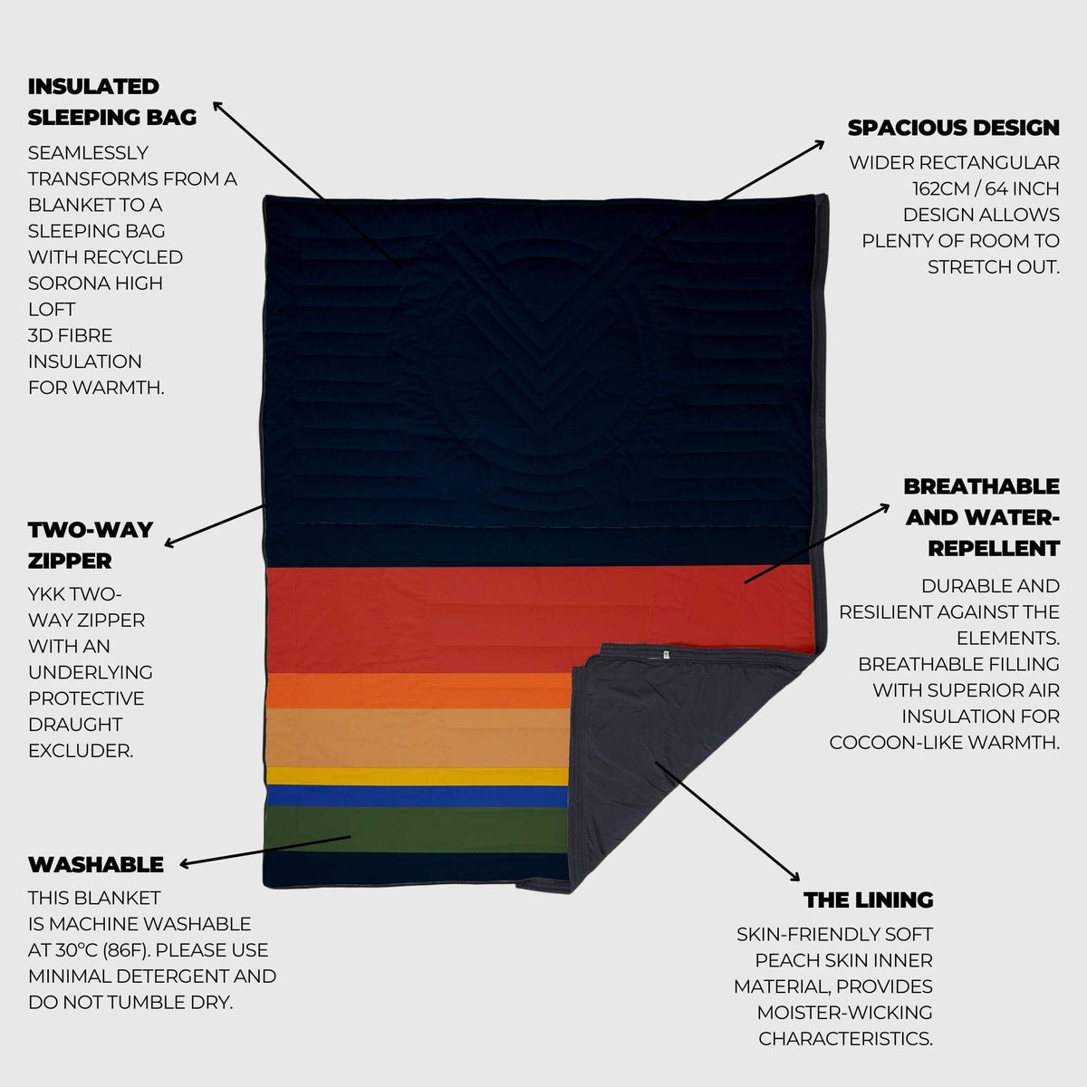 VOITED Slumber Zip Sack Blanket - Origin Blankets VOITED EU 