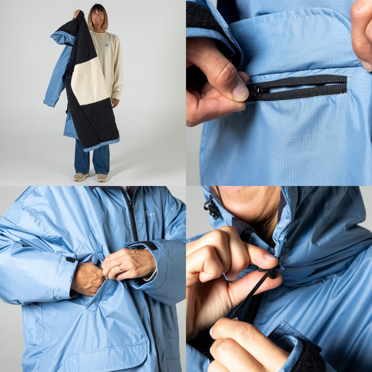 VOITED 3rd Edition Outdoor Changing Robe & Drycoat for Surfing, Camping, Vanlife & Wild Swimming - Waterfall Changewear VOITED 