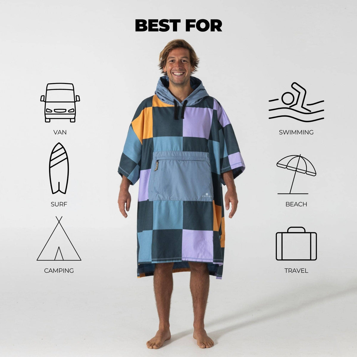 VOITED Micro Fleece Poncho - Cheeckers Changewear VOITED 