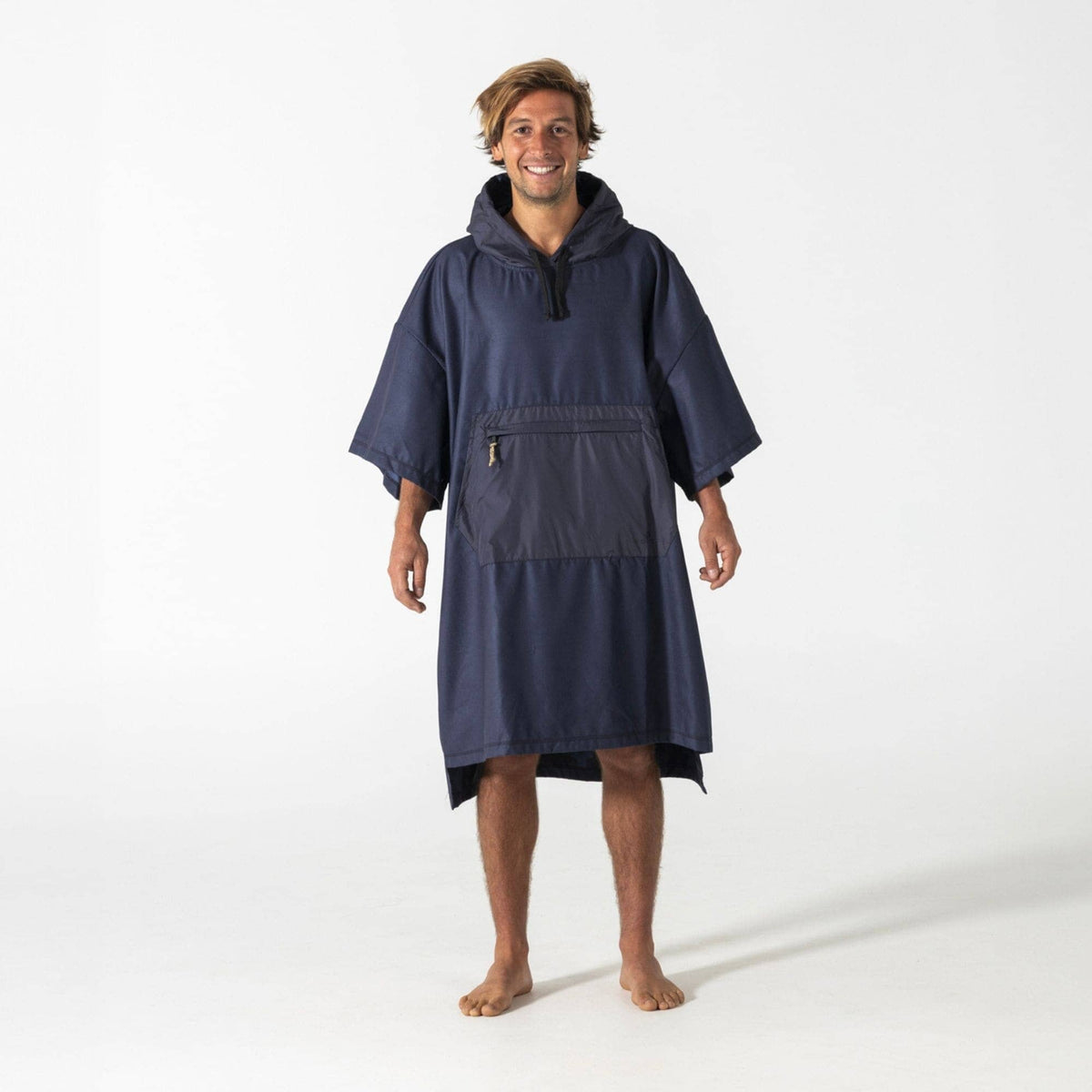 VOITED Micro Fleece Poncho - Ocean Navy/Ethno Changewear VOITED 