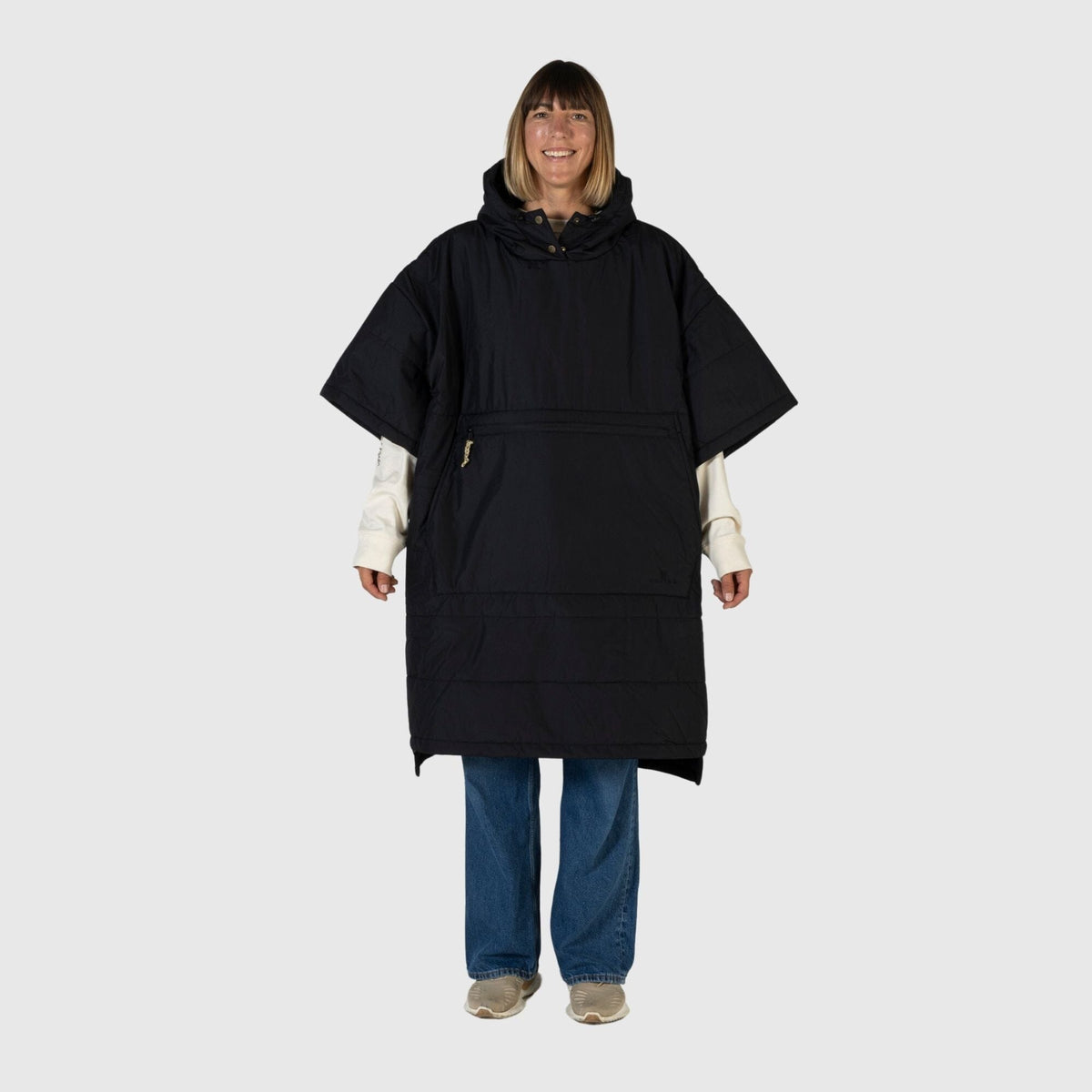 VOITED 3rd Edition Outdoor Poncho for Surfing, Camping, Vanlife & Wild Swimming - Black Changewear VOITED 