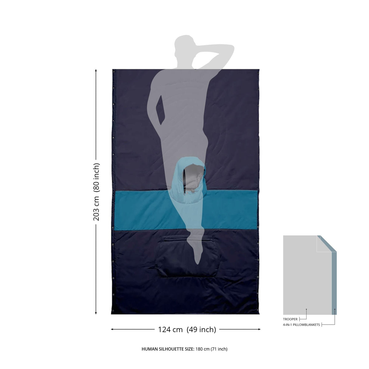 VOITED Trooper Outdoor Premium Poncho-Blanket - Cheeckers Blankets VOITED EU 