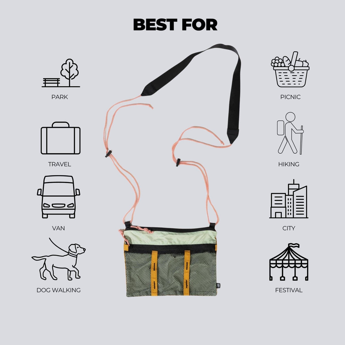 VOITED Essentials Shoulder Bag - Sundial/Cameo Green Accessories VOITED 