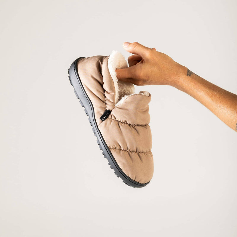 VOITED CloudTouch® Slippers - Lightweight, Indoor/Outdoor Fleece-Lined Camping Slippers - Mudstone Footwear VOITED 