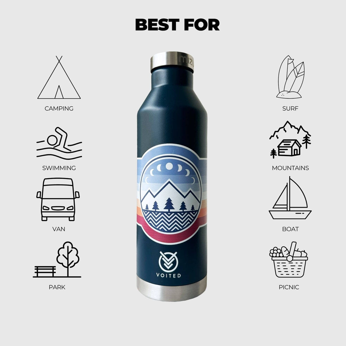 Mizu x VOITED 800 ml Insulated Stainless Steel Bottle Accessories VOITED 