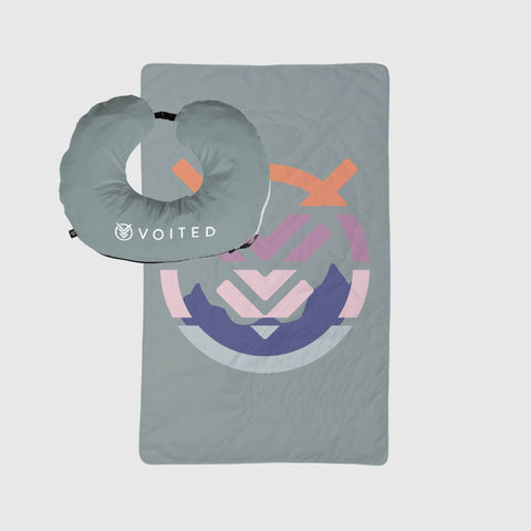 VOITED NeckPack™ Travel PillowBlanket™ - Echo Bloom Blankets VOITED 