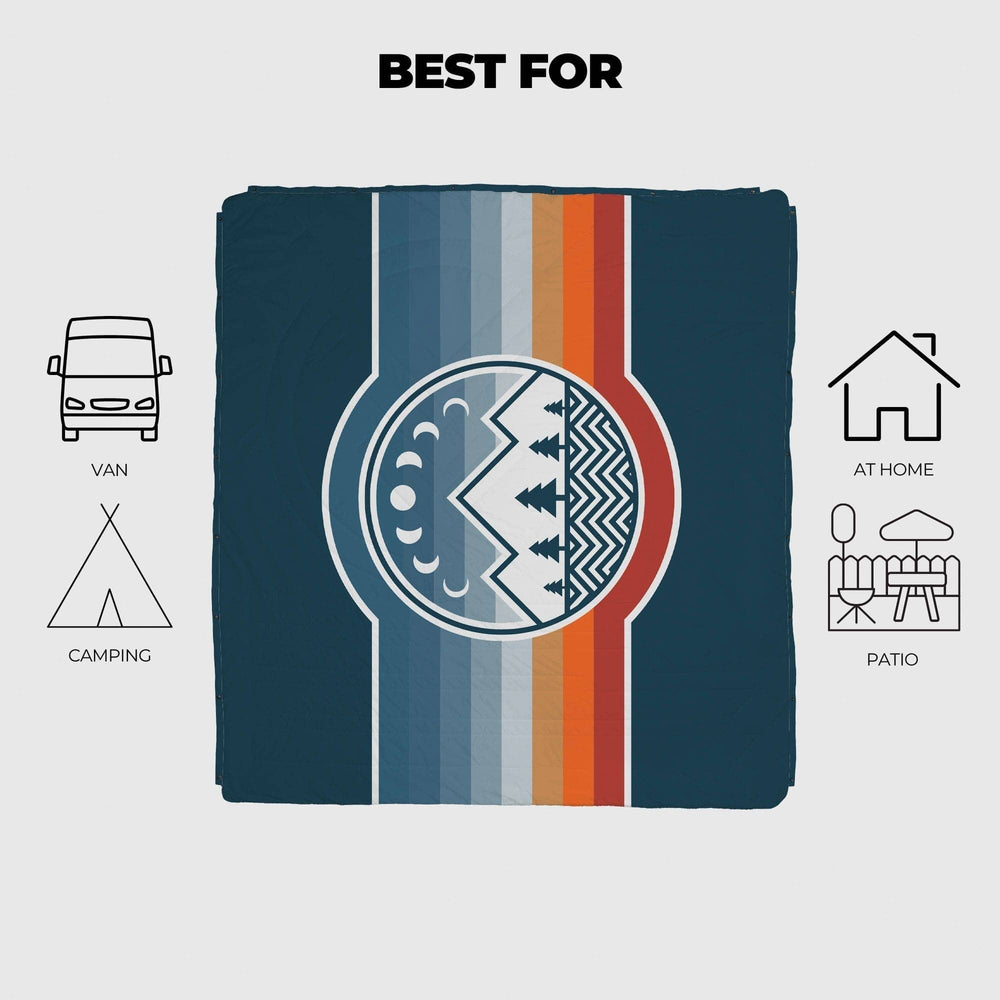 VOITED Queen CloudTouch® Indoor/Outdoor Camping Blanket - Camp Vibes Two Blankets VOITED 