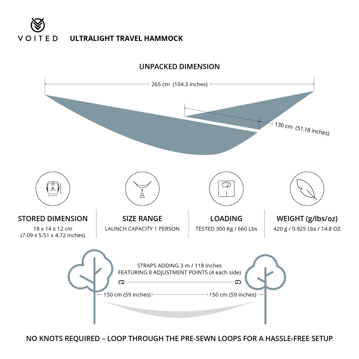 VOITED Hammock - Beams Voited EU 