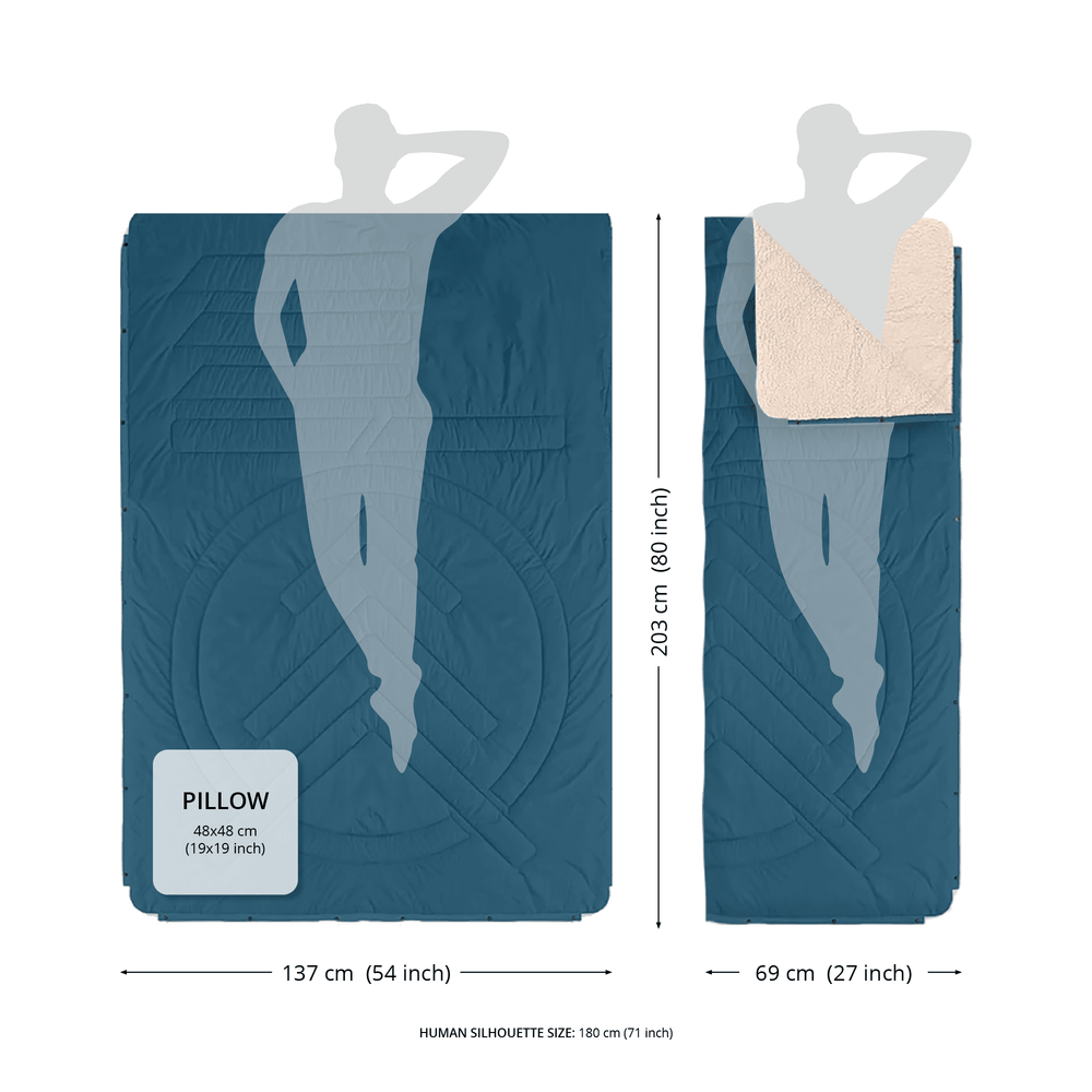 VOITED CloudTouch® Indoor/Outdoor Camping Blanket - Cameo Green Blankets VOITED 