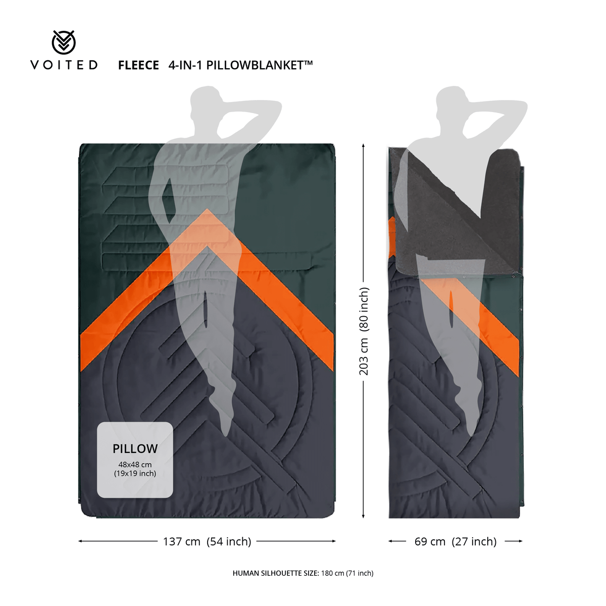 VOITED Fleece Outdoor Camping Blanket - Sunrays Blankets VOITED 