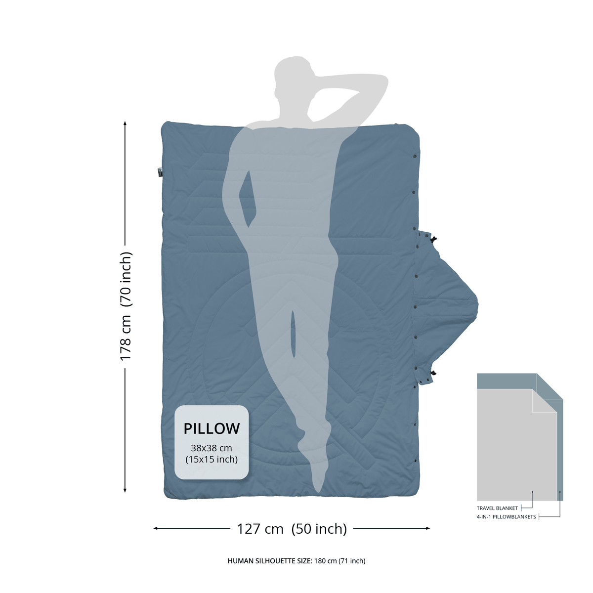 VOITED Recycled Ripstop Travel Blanket - Sunset Stripes Blankets VOITED 